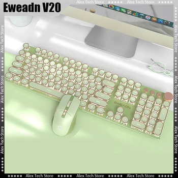 Безжична Ръчна Клавиатура Eweadn V20, Слушалки, Мишка, 3-защитен Blurtooth 2.4 g, Кабелна Аксесоар За Компютърни Игри, Подаръци за Геймърите