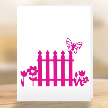 Бижу във формата на пеперуда и цвете на оградата Метални шаблони за scrapbooking Хартиени изделия Производство на пощенски картички, декорация за подпечатване на Стени, ръчно изработени