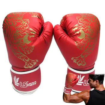 Боксови ръкавици от изкуствена кожа за кикбоксинга, защитни ръкавици за деца, спортни принадлежности за тренировка на удари с ръце, детски боксови ръкавици