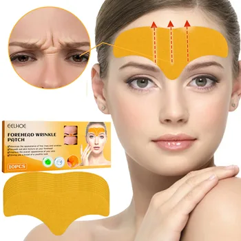 Гелевый помощ за отстраняване на бръчки по челото EELHOE, Стягане маска за премахване на бръчки, етикети за грижа за кожата, против Стареене на Натурален колаген