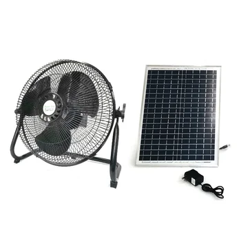 Горещ слънчев вентилатор със слънчев панел, 12-инчов висококачествен акумулаторна фен-поставка за преносим акумулаторна фен на слънчеви батерии
