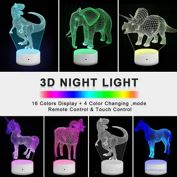 Гореща USB-база за нощни лампи, Тъчпад база, Акрилни Цветни, 3D-лека нощ, Домакински Инструмент за меко осветление, Сензорен прекъсвач за нощна светлина