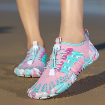 Дамски водна обувки; Лятна Бързосъхнеща обувки за плуване в морето бос; Плажни обувки без застежек;