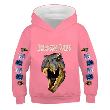 Динозаври Jurassic World Dominion, детски блузи с животни за момчета и момичета, есенно-зимни дрехи с качулка и дълъг ръкав за деца, пуловери
