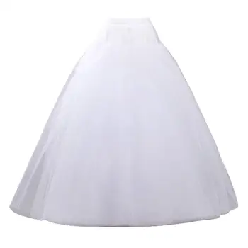 Долната пола с А-силует, без панделки, с кринолином, 3 пласта, бальная пола с дължина до пода, за да си сватбена рокля