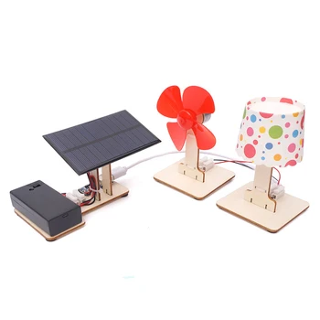 Дървен комплект за генериране на слънчева енергия, детска Научна играчка, Технология, Набор от физически Тухли, Образователни Играчки за деца