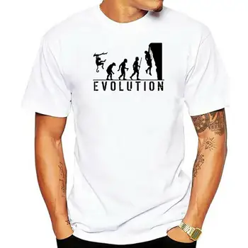 Еволюцията на скално Катерене, Боулдеринга, Нова лятна мода мъжка тениска, проста памучен тениска с къс ръкав, тениски по поръчка