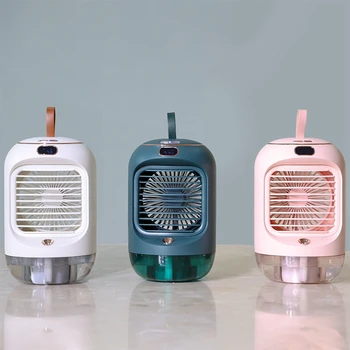 Електрически Вентилатор Акумулаторна батерия за Преносим Настолен Безшумен USB Охлаждащ Мини Преносим Вентилатор Климатици Домашен Овлажнител на Въздуха