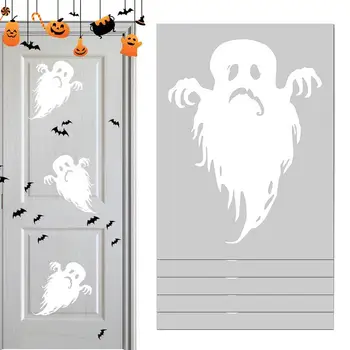 Етикети с бели призраци, прекрасна украса за Хелоуин, закачено до вратата, прозореца, бижутата за Хелоуин и сувенирам за партита в хола, в спалнята