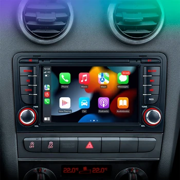 За Audi A3 8P S3 Навигация CarPlay Auto DSP 2 Din Android 13 Автомобилен Мултимедиен Плеър Радио ротация на екрана с натискане на бутона RDS GPS