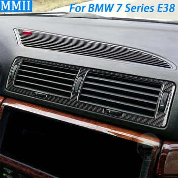 За BMW 7 series E38 1994-2001, табло от въглеродни влакна, Централна панел контакти климатик, аксесоари за интериора на колата, стикер