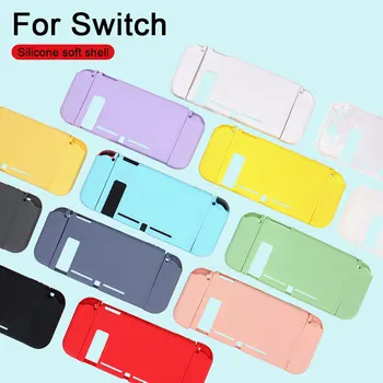 За Nintend Switch Shell Case Мека обвивка от TPU, 13 цвята, защитен калъф за контролера Joy-Con, а на задната дръжка, пълна калъф за ключ