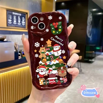 За Xiaomi 14 13 12 12S 12T 13T Mi 11 Pro Lite 10 10S 12X Калъф За Телефон Merry Christmas Tree Дядо Коледа е Червен Калъф