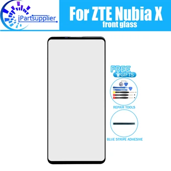 За ZTE Nubia X Обектив с Преден Стъклен Екран, 100% Оригинален Външен Обектив с Предно Сензорен Екран за телефон Nubia X + Инструменти
