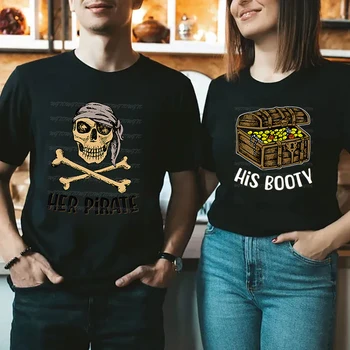 Забавна pirate риза Отношение на пиратски блузи Я Пират Го Тениска оверсайз Женски Мъжки тениски, Дрехи с къс ръкав за жени, мъже