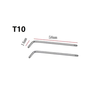 Завъртане на Винт Torx Отвертка T30/T20/T25/T10/T15 Инструмент 2-Лентов 2 бр./компл. Сребърен Гаечен Ключ Малък Размер За Ремонт на автомобили