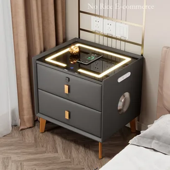Зареждане на Smart Night Скандинавските Дървени Скринове Хотелски хранилище Модерно нощно Шкафче с чекмеджета на Масата Де Шевет Мебели за спалня