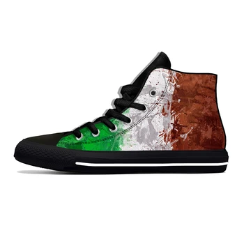 Ирландия Ирландски Флаг Патриотическая Гордост Модни Смешни Ежедневни Тъканни обувки С висок берцем Леки, Дишащи Мъжки И дамски маратонки с 3D принтом