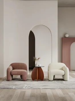 Италианска вълна дизайнерска комбинация на масата за преговори и стола Проста бизнес хол Разтегателен Фотьойл Мебели за хола Салон за красота