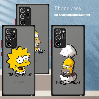 Калъф S-Simpsons за Samsung Galaxy Note 10 S22 Note 20 10 Ultra Plus 8 9 S23 S20 S21 Note 10 Матов Калъф Armor Силикон