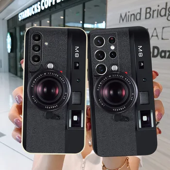 Калъф За Samsung Galaxy A40 A42 A50 A7 2018 A70 Калъф За телефон от Мек Силикон с модел фотоапарат ретро