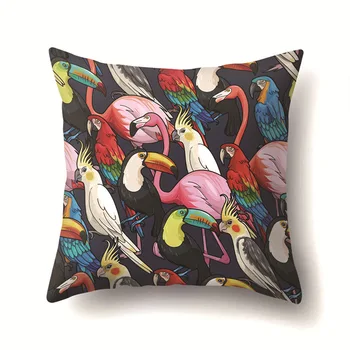 Калъф за възглавници с изображение на птица и цвете от една страна, калъф за диванной офис възглавница, калъф за кръста в хола, джоб за облегалката в спалнята