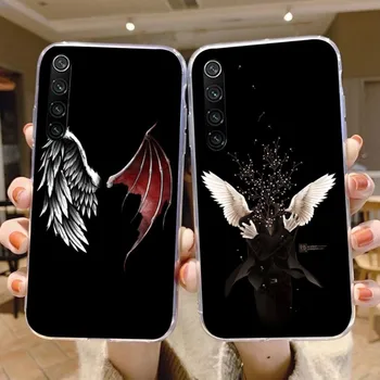 Калъф За Телефон Lucifer Angel Wings За Xiaomi 13 12 11T 10 9 Redmi Note 11 10 10S Pro Redmi 9 9A Прозрачен Калъф За вашия Телефон
