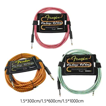 Китара кабел Преносим Гъвкав Професионален нисък шум Електрически Инструментален кабел за бас говорител Миксер Усилвател на Еквалайзера