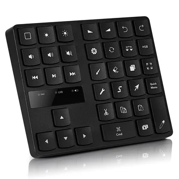 Клавиатура за рисуване Bluetooth, 35 клавиши, акумулаторна безжична клавиатура за продължаване на рода и бързи клавиши, за да начертаете