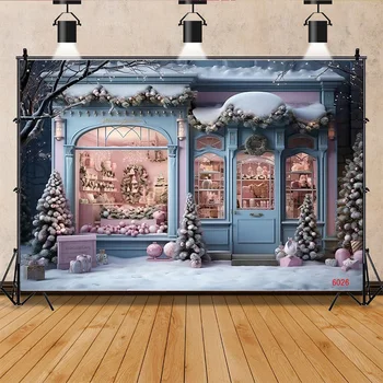 Коледни Фонове, за Снимки SHENGYONGBAO Happy Magic Xmas ve New Year Candy Камина Студиен Фон Подпори JD-10