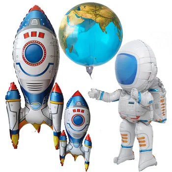 Космически топки Астронавти, балони на космическа тематика, Ракети, Гелиевые топки, Детски играчки, Детски Душ, Украса за рожден Ден в космоса