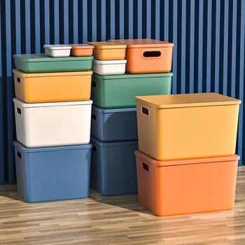 Кутия за съхранение, многофункционална кутия за съхранение, сортиране на отпадъци, пластмасов кош за багаж, стоки от първа необходимост за общежития USR3062