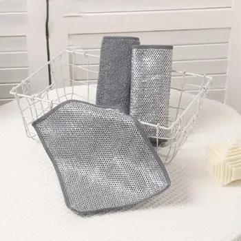 Кърпа за миене на съдове от стоманена тел, за многократна употреба почистващи кърпички, не царапающиеся Кърпички за почистване на дома за готвене, кърпи за миене на съдове от микрофибър