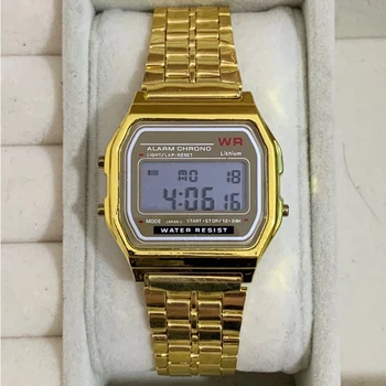 Луксозни дамски ръчен часовник digital Модерен Електронен часовник с метална каишка Мъжки ръчен часовник от неръждаема стомана Класически Бизнес Часовници