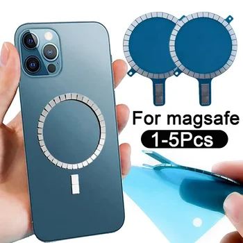 Метален пръстен-стикер за безжичното зареждане Magsafe за Samsung Iphone 15 14 13 на Магнитен кола телефона Ультратонкая плоча-лист