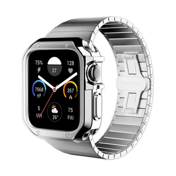 Метална каишка + калъф от TPU За Apple Watch Band Ultra 44 мм 45 мм 40 мм 41 мм на 49 мм, Защитен калъф от TPU за iWatch Серия 8 7 9 SE 6 5 4 3