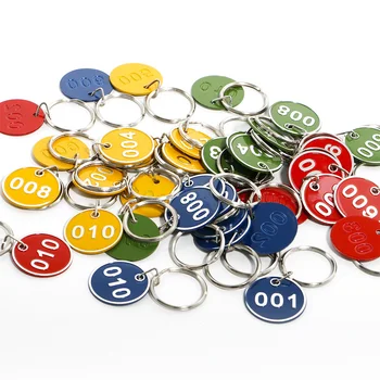 Метална табела-ключодържател С пръстен, Цифров label-етикет, последователност на номериране карта с брелоком, цвят и регистрационен номер на поръчка
