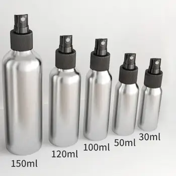 Мини Бутилка за етерично масло 30-150 мл, Алуминиева Бутилка-спрей, за многократна употреба Контейнер за козметични течност