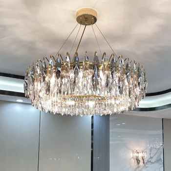 Модерна луксозна кристален полилей, led лампа, украса на фоайето на хотела, хол, спалня