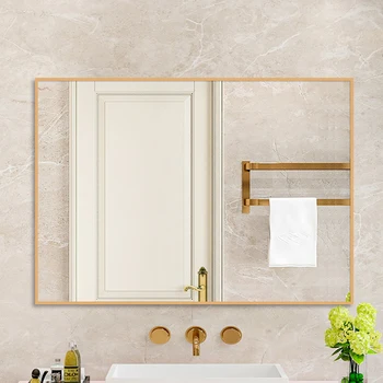 Модерна стикер на стената за огледало в банята, Черна закачалка за бръснене, тоалетен огледало за грим, Декоративно средство за цялото тяло Шпигел Предмети от бита