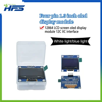 Модул OLED-дисплей за Arduino, Сериен IIC, Бяло, синьо, Такса с LCD екран, VDD, GND, SCK, SDA, 128X64, I2C, SH1106, 1,3 инча