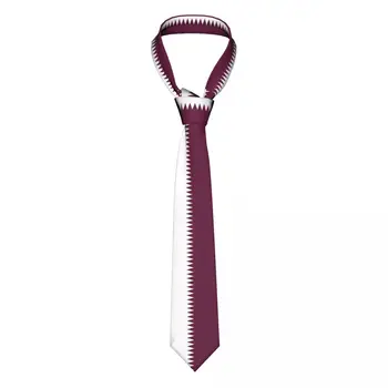 Мъжка вратовръзка Класически вратовръзки Флаг на Катар Тясна яка Тънък Случайни Вратовръзка Аксесоари Подарък