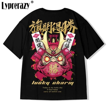 Мъжка тениска в китайски стил с къс ръкав Lyprerazy, лятна градинска облекло в стил хип-хоп, тениски оверсайз с принтом за любителите на дрехи