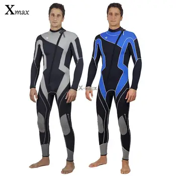 Мъжки 3 мм неопреновый водолазный костюм, едно парче горещ водолазный костюм за цялото тяло, бански костюми, Водни спортове, екипировка за гмуркане, гмуркане с шнорхел