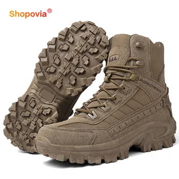 Мъжки военни Тактически обувки есен-зима Водоустойчив армейските обувки, Военна Пустынная Мъжки Тактическа Безопасна работна обувки, Dr. Ботильоны