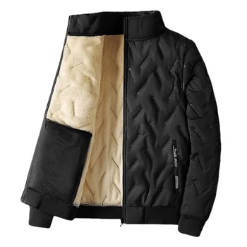 Мъжки зимни палта, изолирана топло яке, есенна утепленная руното яке с лека подплата, мъжко палто, всекидневни отложной яка L-7XL