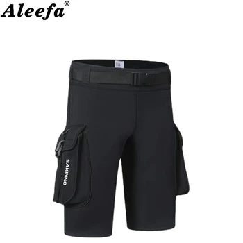 Мъжки къси панталони за гмуркане от неопрен 3 мм, с джобове за гмуркане, лов, шнорхел, ветроходство, сърф