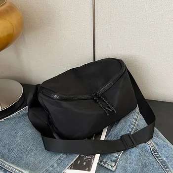 Мъжки малка чанта за почивка, бизнес чанта за пътуване, черна чанта-месинджър от плат Оксфорд, Лятна чанта-месинджър