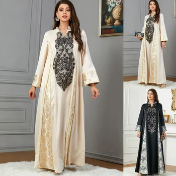 Мюсюлманските жени-Абайя, Дълга вечерна рокля с етнически искри, Празник Рамадан, Модерен Дълъг Марокански Кафтан, вечерна рокля, ислямска облекло