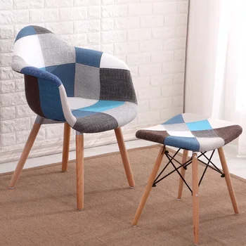 На облегалката на стола от скандинавски тъкан, творчески лоскутный единична мек стол за почивка